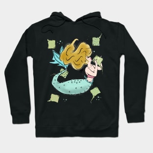 Mermaid with pet stingrays Hoodie